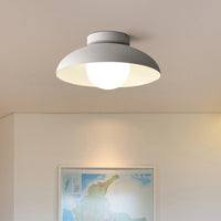 Minimalist Metal Semi Flush Light