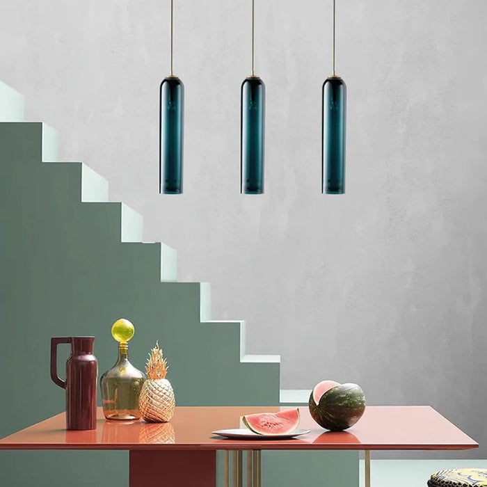 Sleek Tube Glass Pendant Light