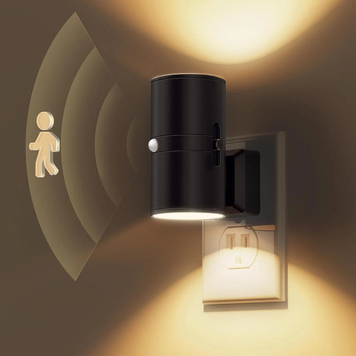 Modern Versatile Black Socket Wall Light