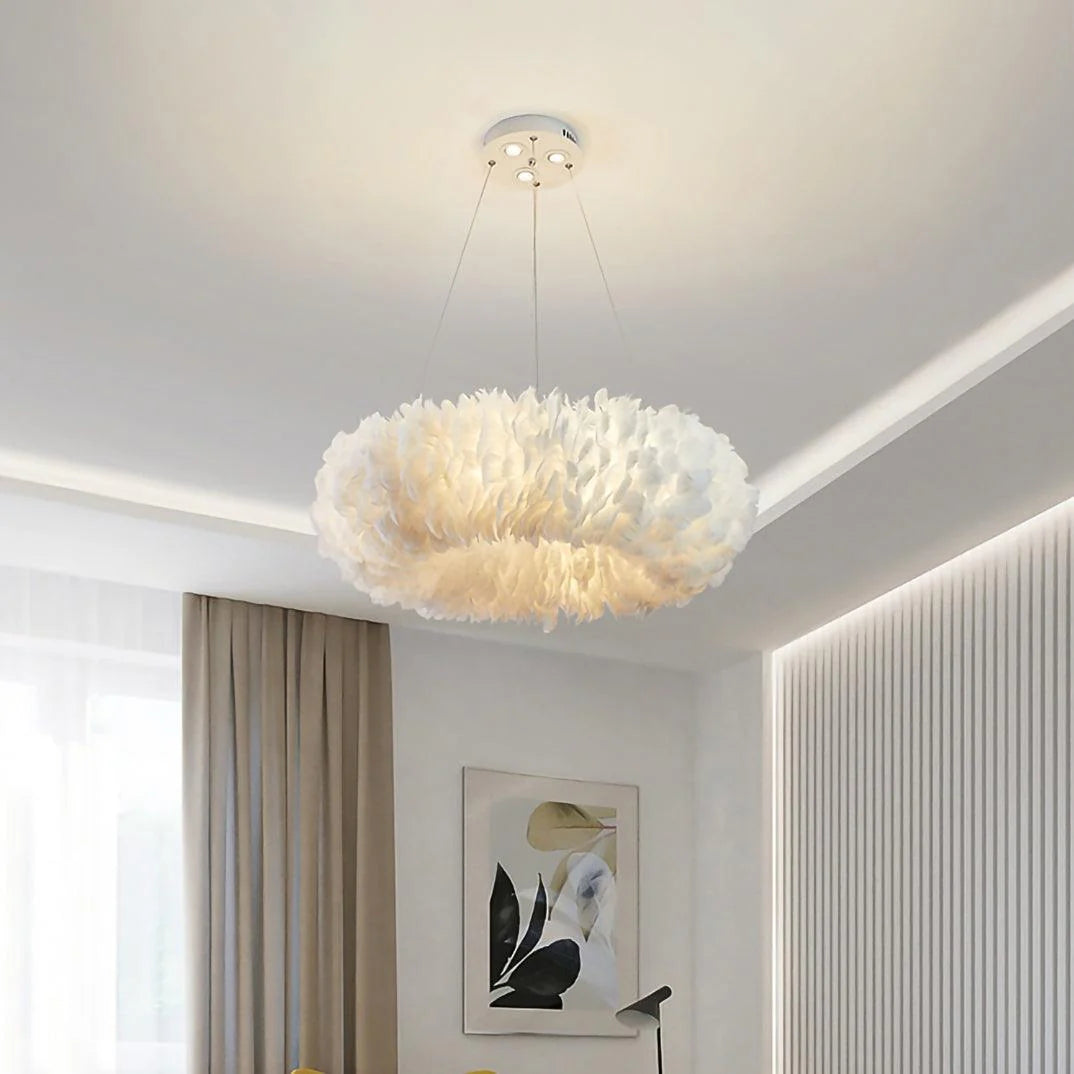Suspension Plume Arrondie Tendance