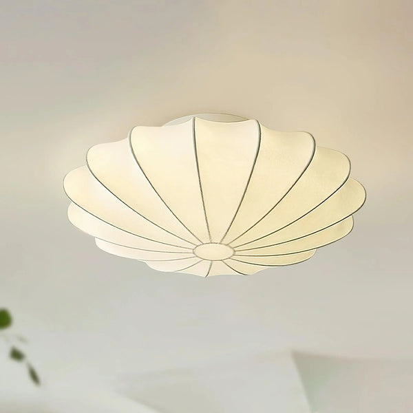 Modern Shell-Shaped Silk Ceiling Light