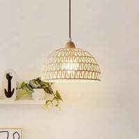 Arco rattan hanglamp