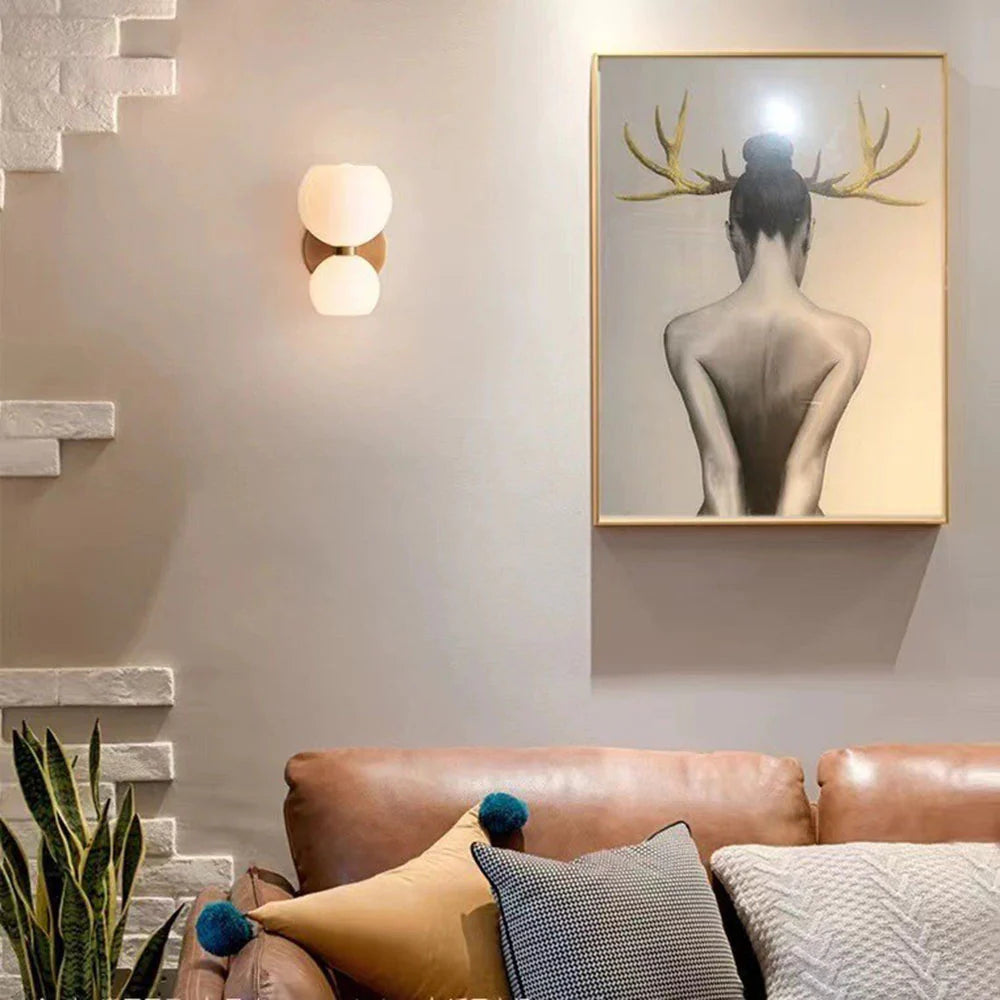 Applique murale ronde en verre tendance
