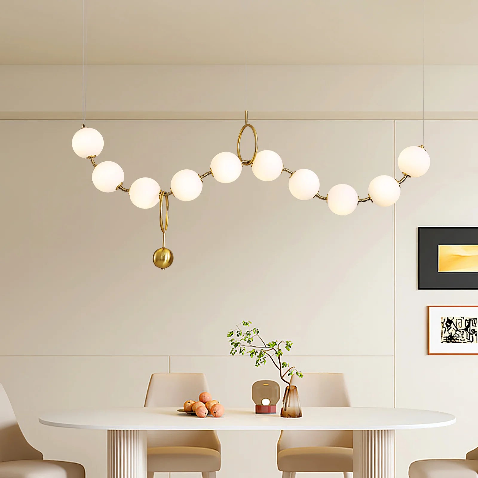 Lampe à suspension élégante en verre de bijoux