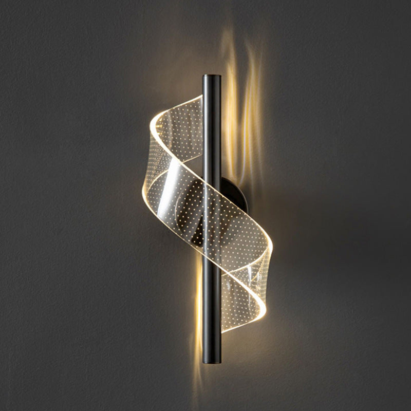 Lampada da parete a spirale minimalista nordica