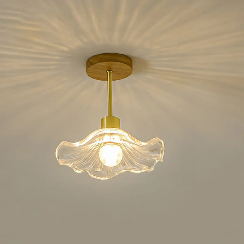 Plafonnier élégant en verre pétale