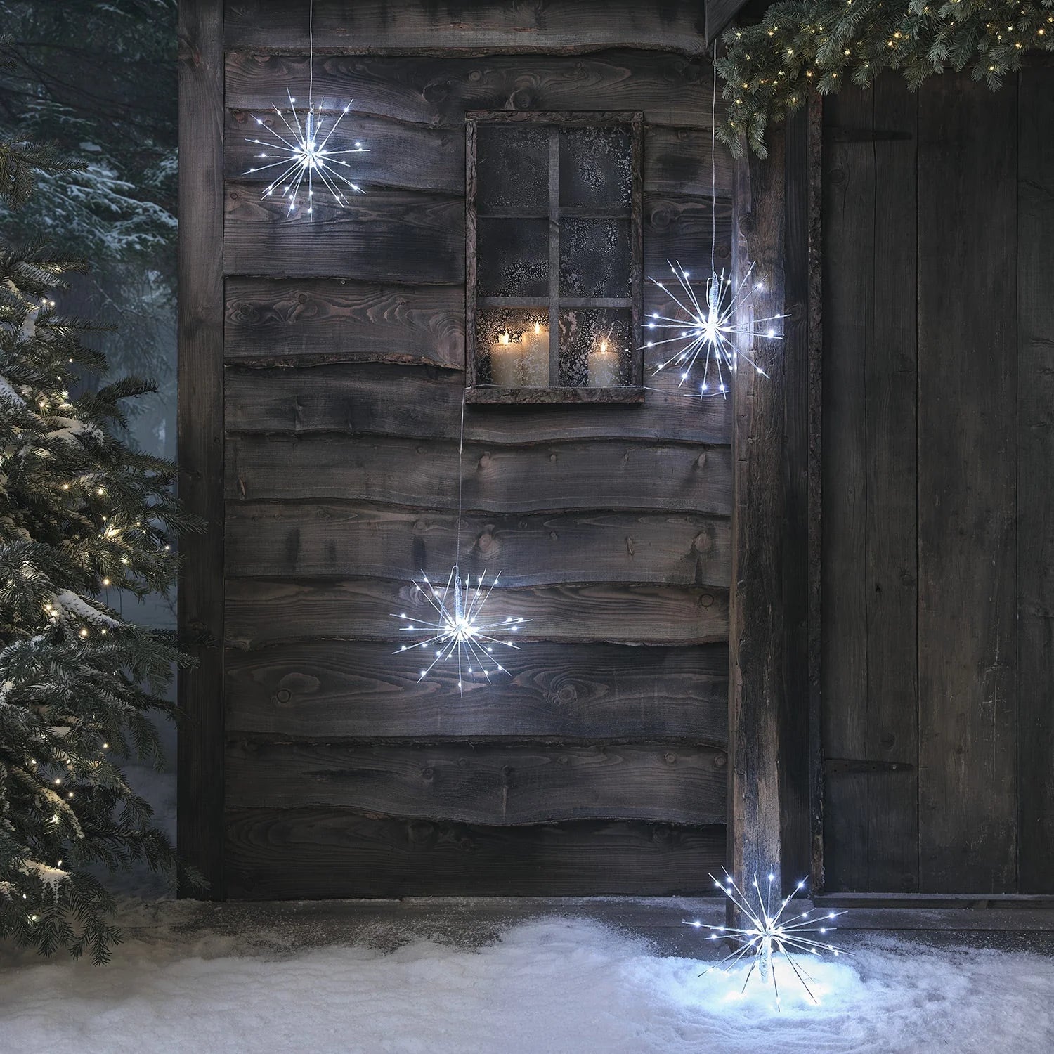 Lampes à grappes étoilées à LED bicolores, paquet de 4