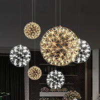 Silver Luster Ball Pendant Light