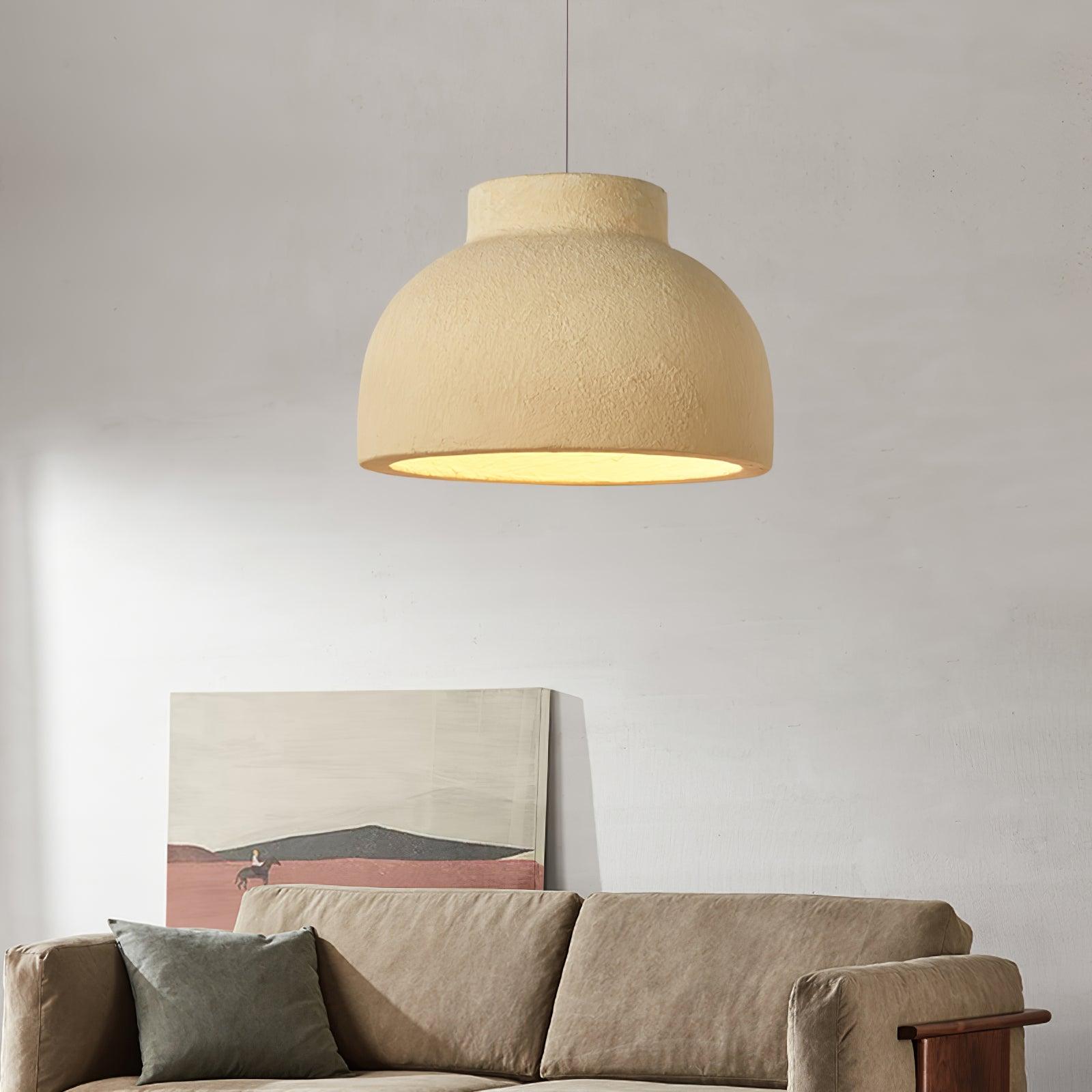 Lampe à suspension minimaliste en résine à dôme