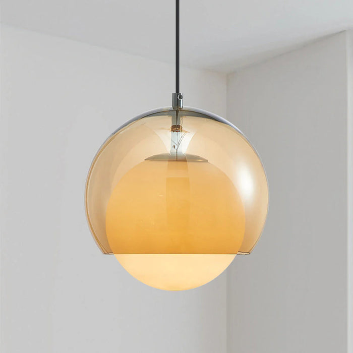 Retro Orange Bauhaus Pendant Lamp