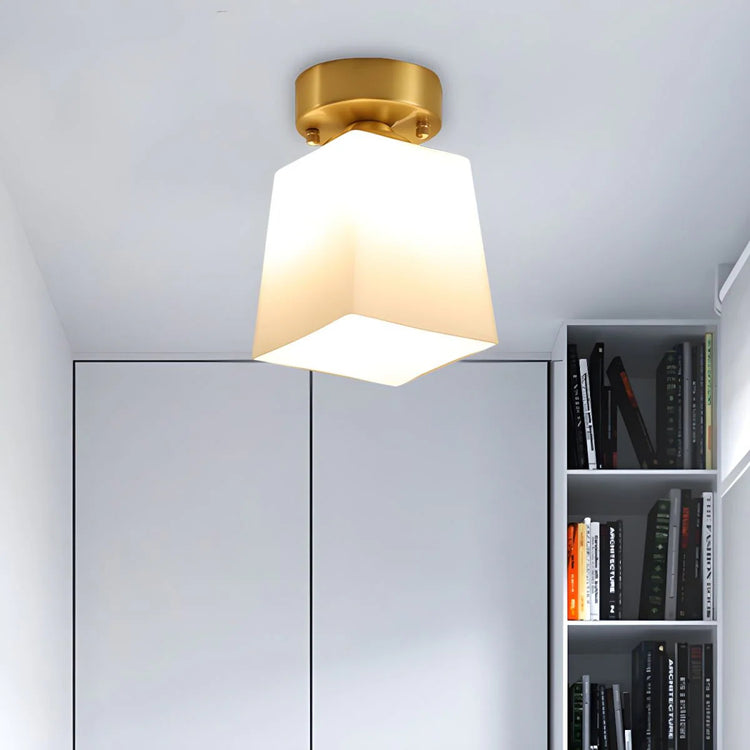 Moderne dekorativ Cube glasloftslampe