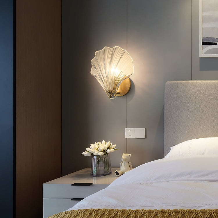 Trendy Seashell Glas Væglampe