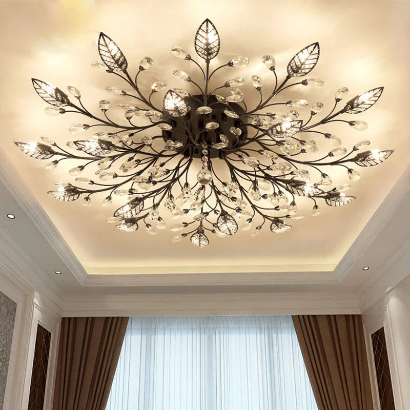 Lampadario a soffitto in cristallo moderno nordico
