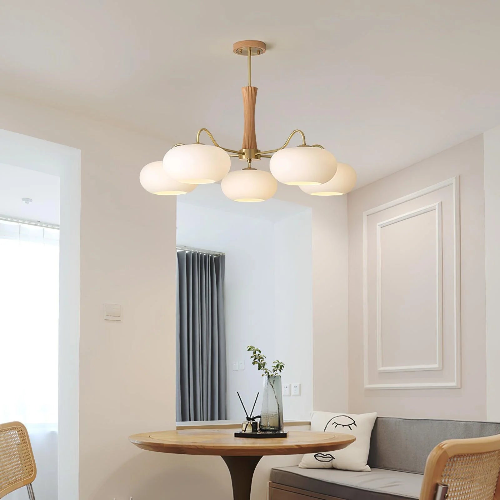 Lampadario cachi dorato