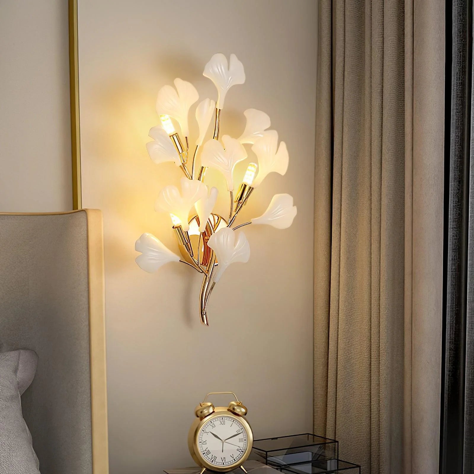 Stylish Leaf Porcelain Wall Light