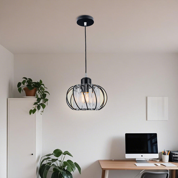 Moderne Nordisk Simple Globular Glas Pendel Light