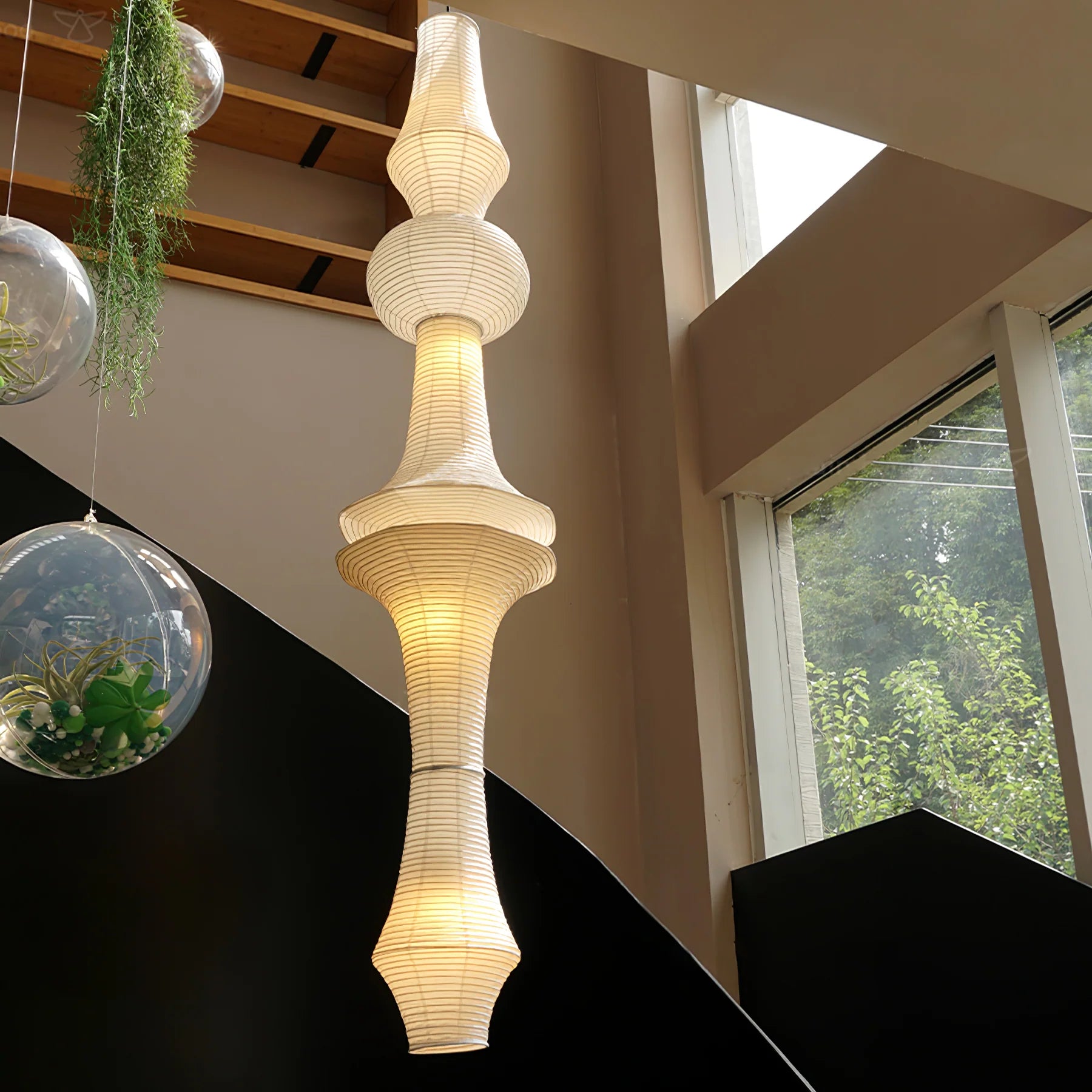 Lampada a sospensione Kumo Washi