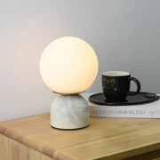 Classic Round Marble Glass Table Light