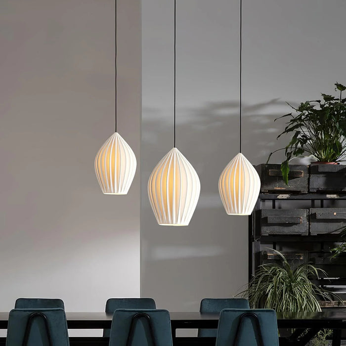 Ribbed Terra Pendant Light