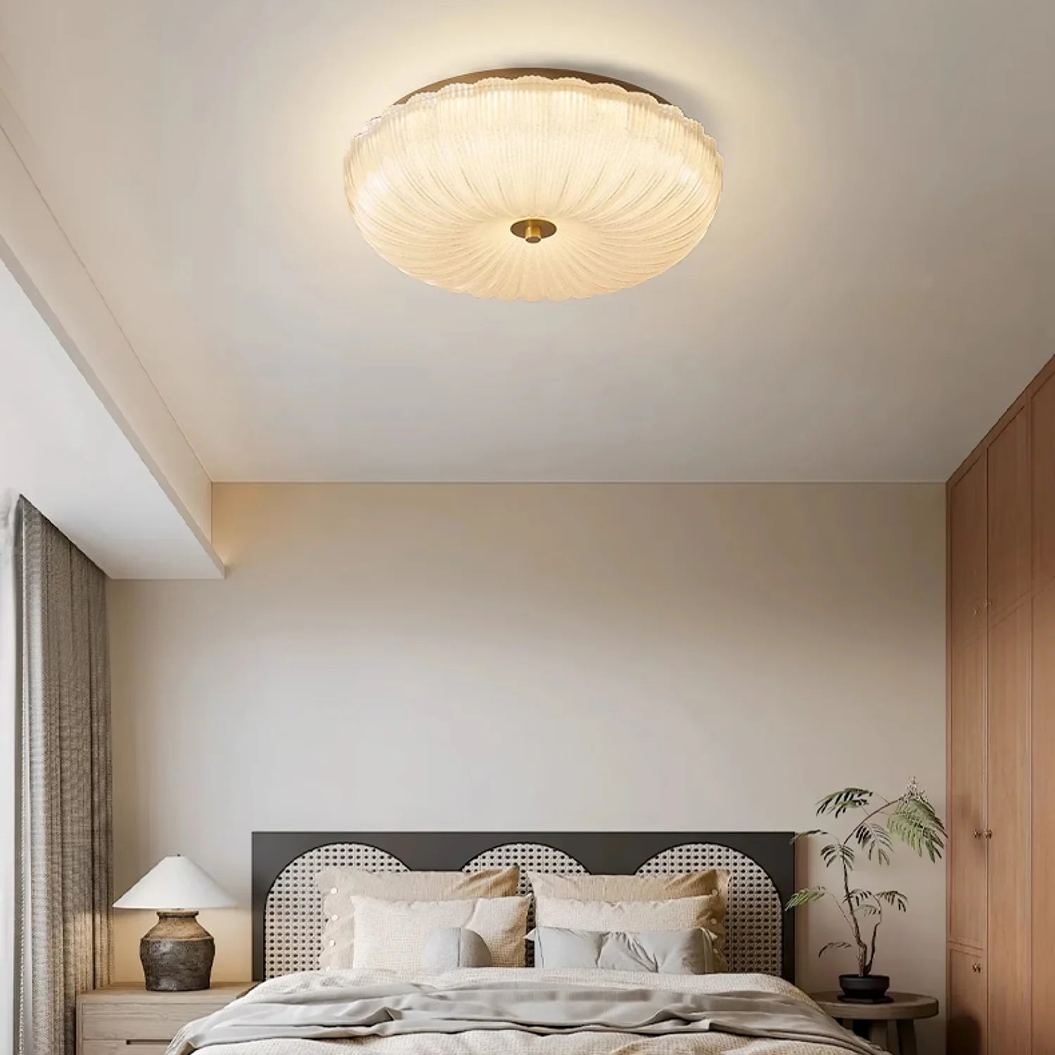 Trendy Round Glass Ceiling Light