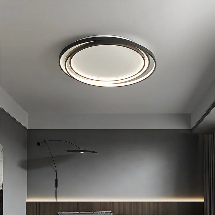 Moderne runde jern kunst loftslampe