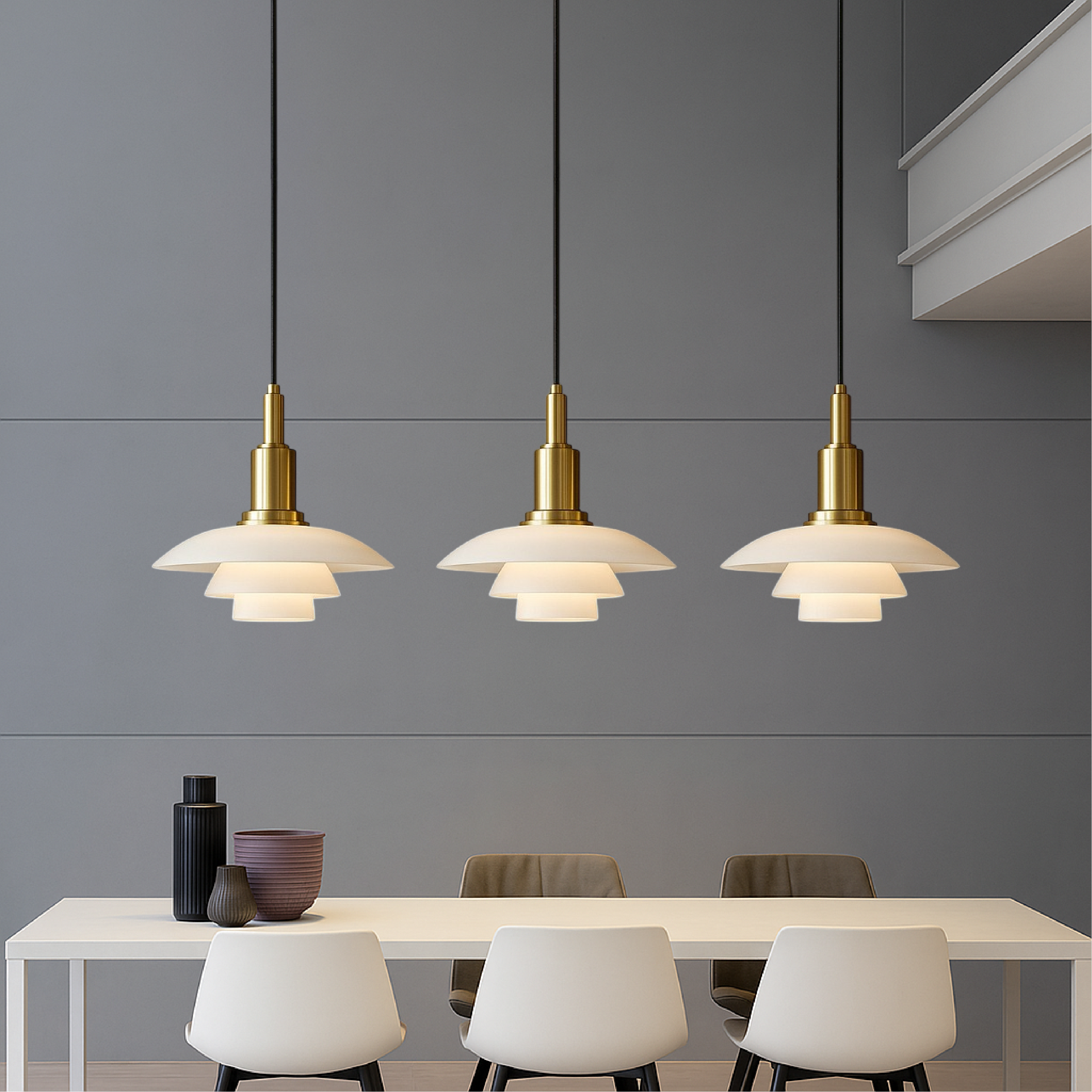 Lampadario minimalista danese