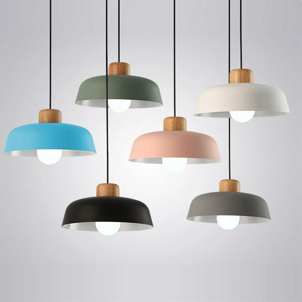 Lampe à suspension ronde moderne en métal