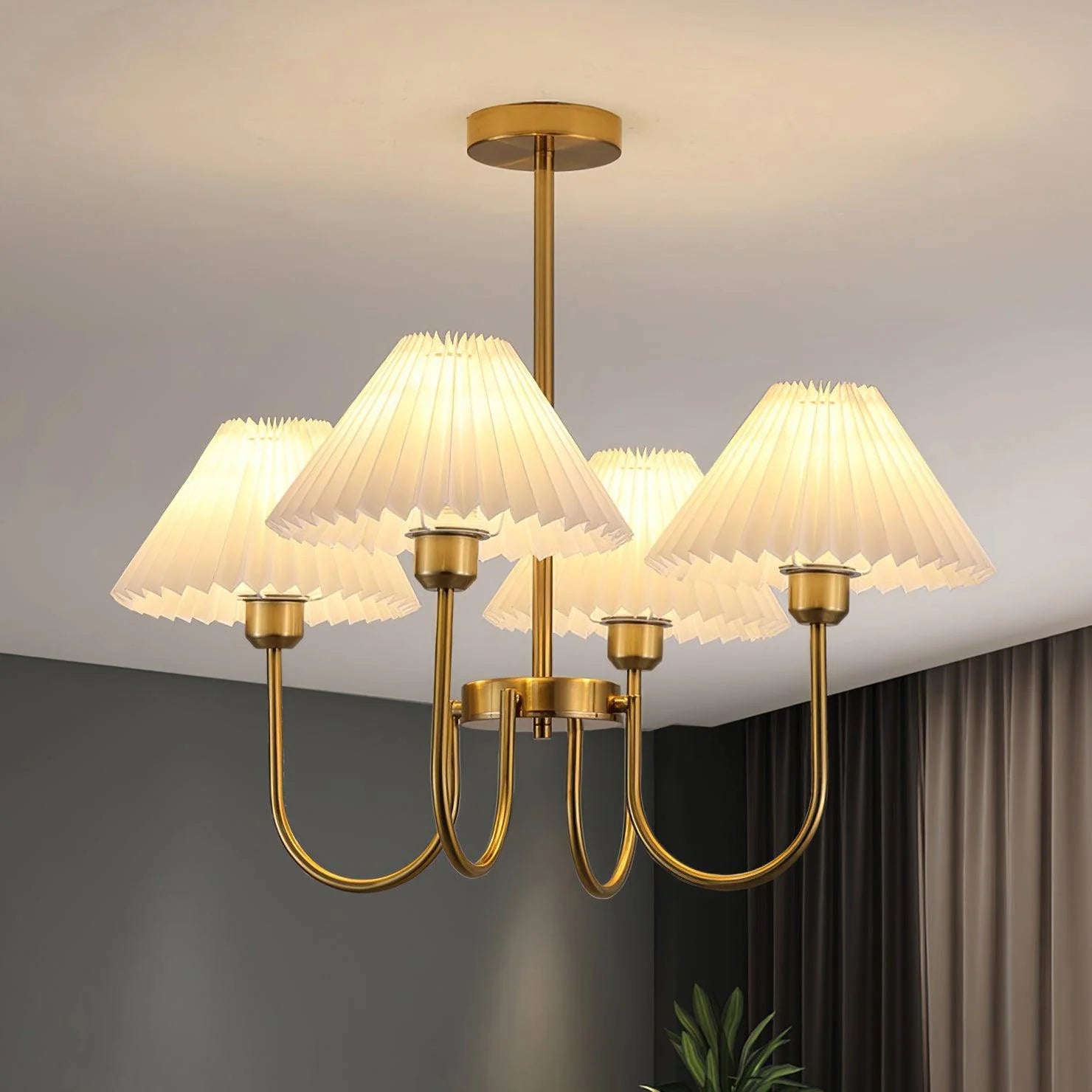 Lampadario plissettato Aurelle