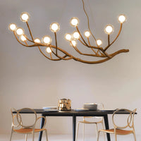 Pendante de branche en bois moderne