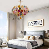 Boho Luxe Rainbow Agate Chandelier