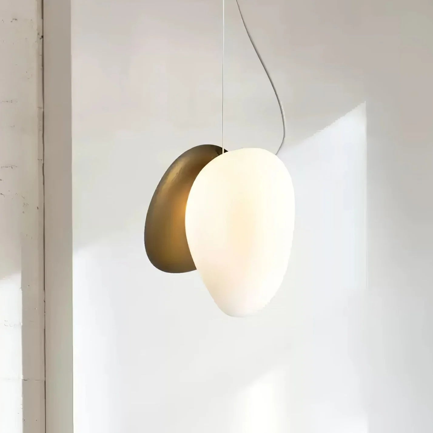 Lampe à suspension ovale en verre élégante