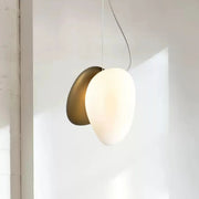 Lampe à suspension ovale en verre élégante