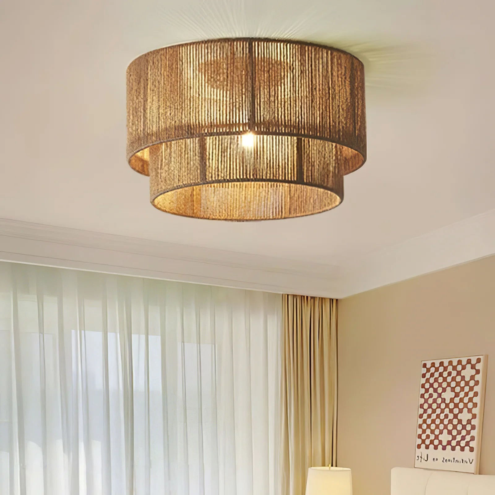 Boho Circle Weaving Ceiling Light