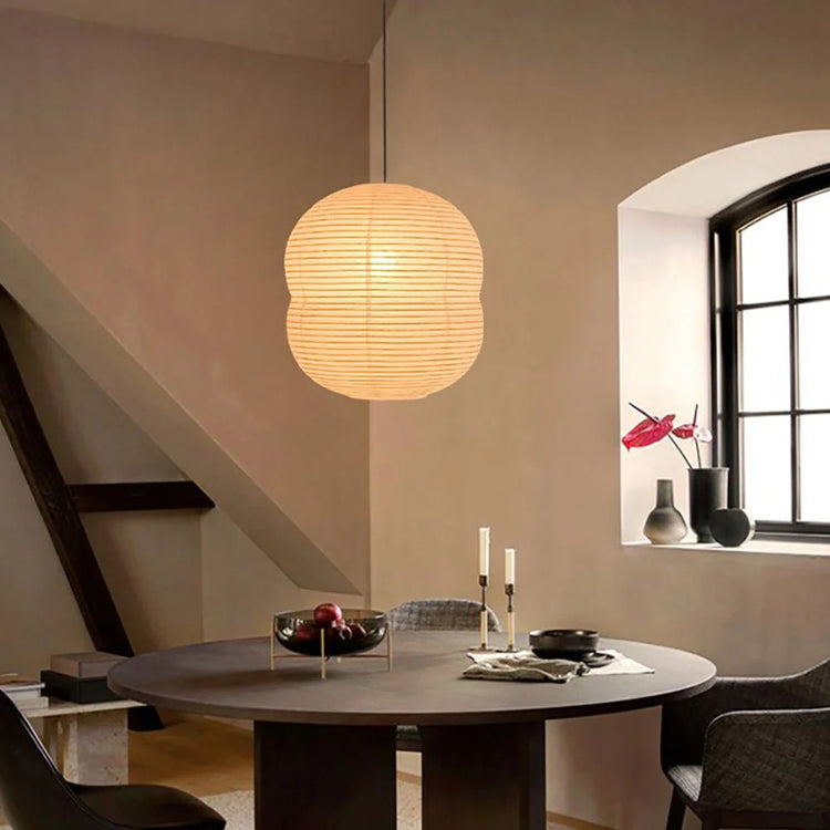 Wabi-Sabi Rund Papir Pendel Light