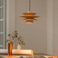 Wooden Cascade Pendant Light