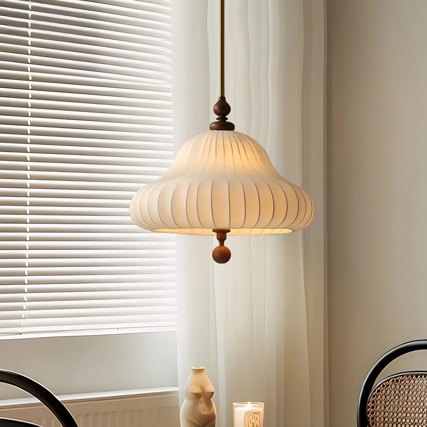 Lampe à suspension minimaliste en tissu nuage