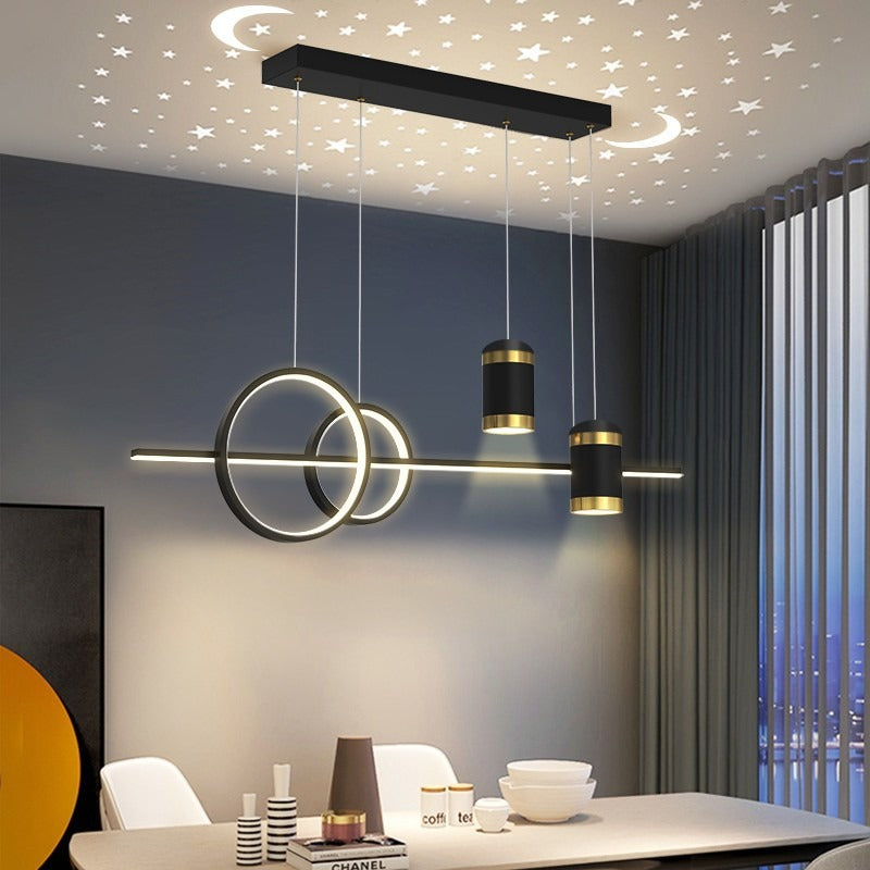 Lampadario moderno e semplice per proiezione del cielo stellato