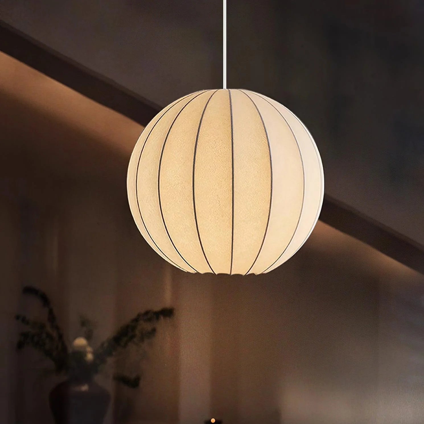 Lampada a sospensione in seta Aeris