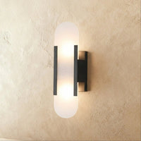 Applique murale élégante en métal albâtre opale