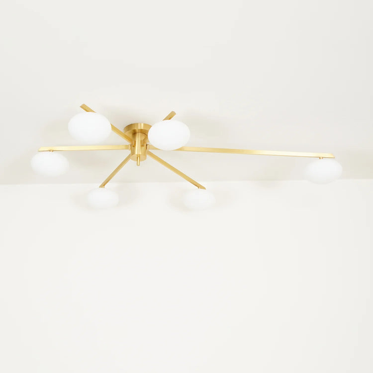 Abstrakt lineær arm glasloftslampe