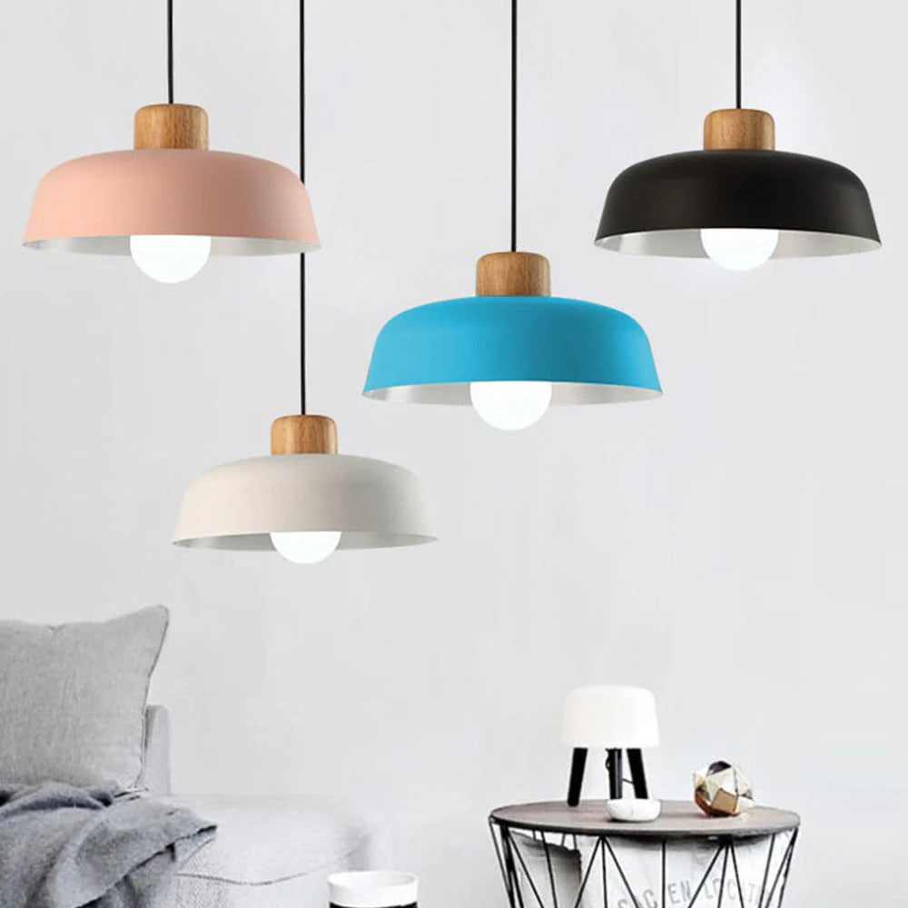 Lampe à suspension ronde moderne en métal