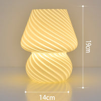 Retro kreativ glas svamp bordlampe