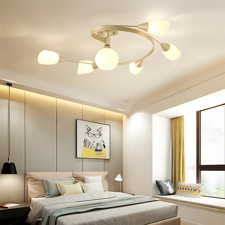 Moderne Multi-Head Metal Loop lysekrone