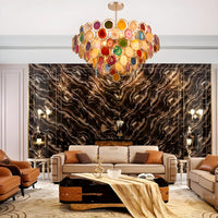 Boho Luxe Rainbow Agate Chandelier