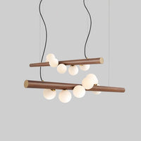 Noordse houten hanglamp