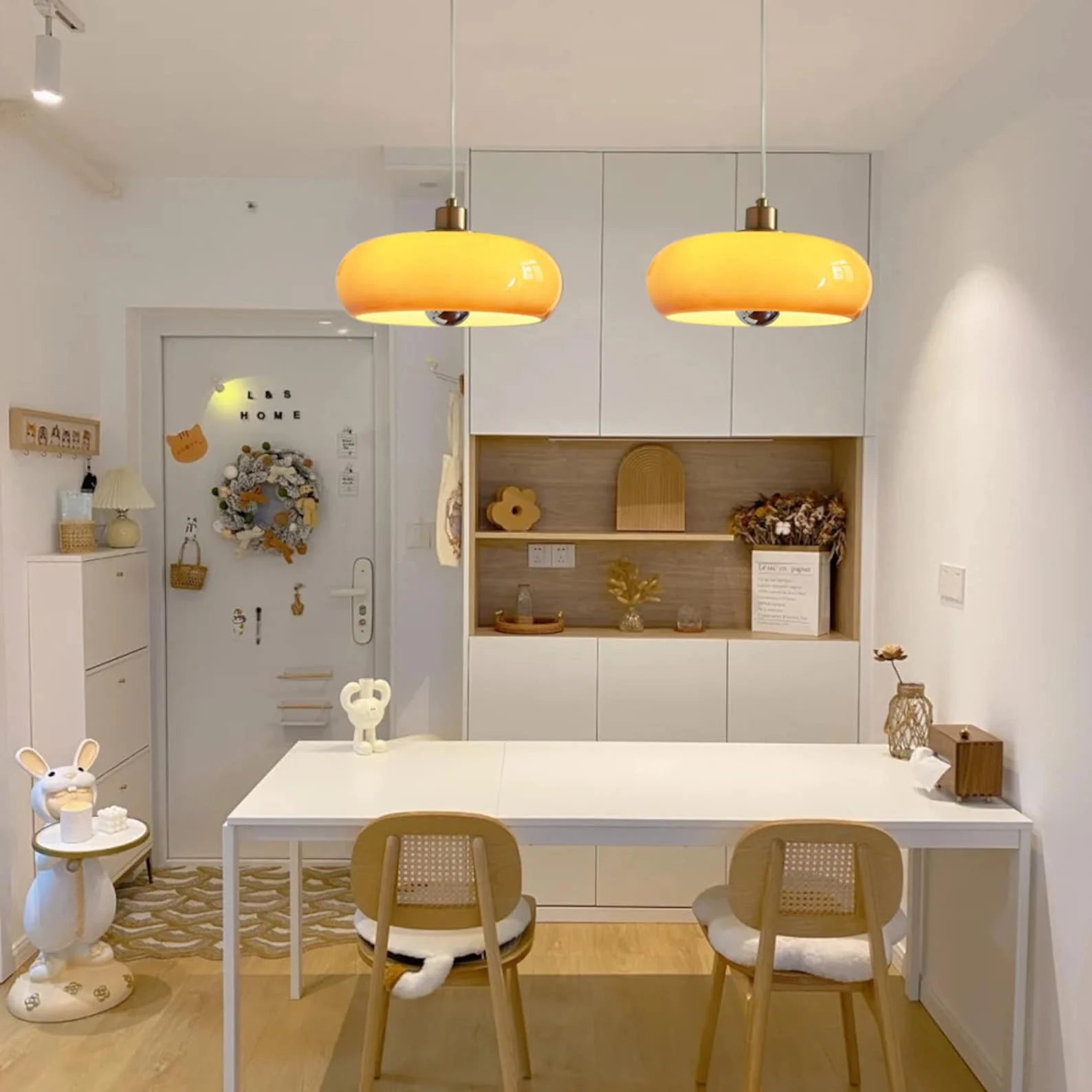 Lampada a sospensione rotonda in vetro alla moda