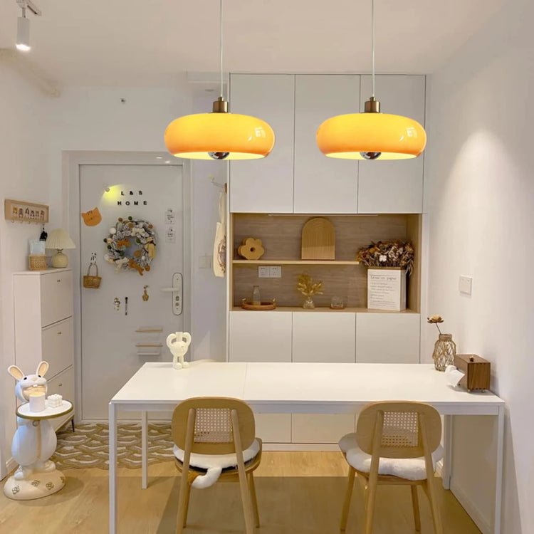 Trendy rund glaspendel