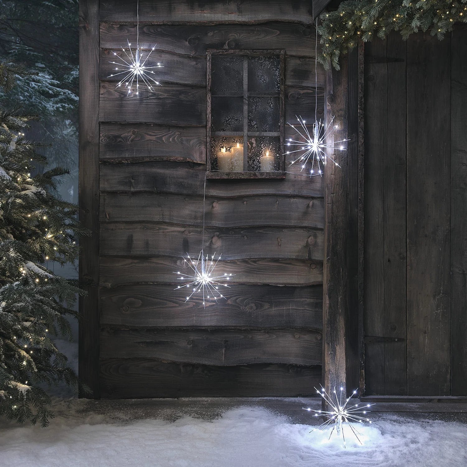 Lampes à grappes étoilées à LED bicolores, paquet de 4