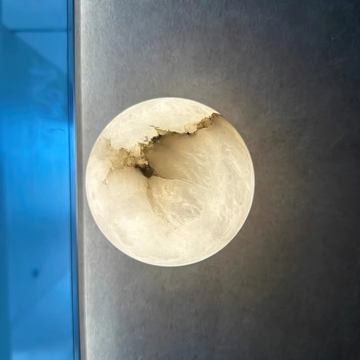 Alabaster Globe Wall Light