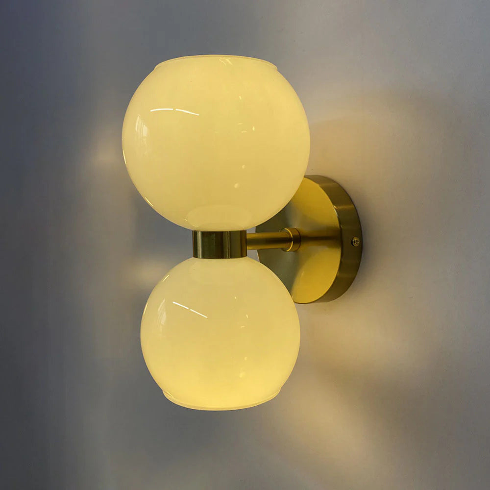 Twin Sphere Contemporary Wall Light